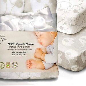 Cambria Organic Cotton Crib Sheets Set of 2